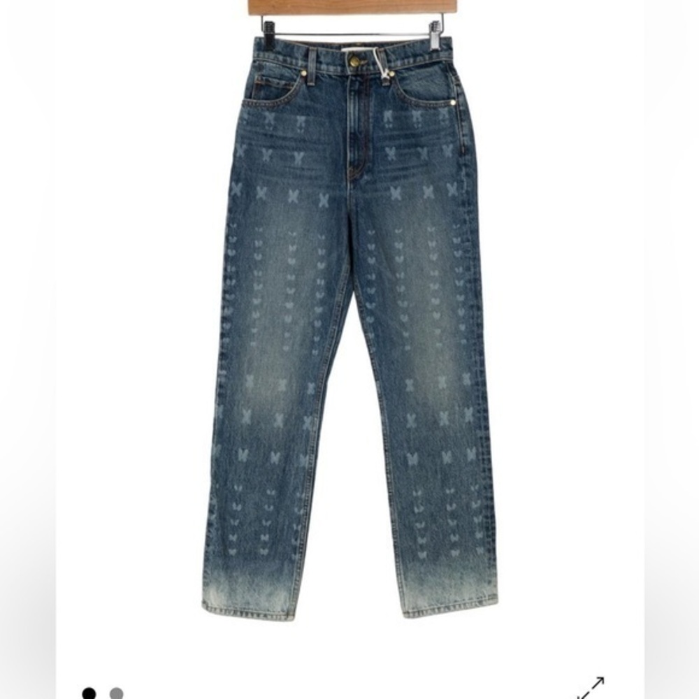 Ulla Johnson NWT- The Cropped Agnes Jean Wide Leg - Etched Arashi Wash